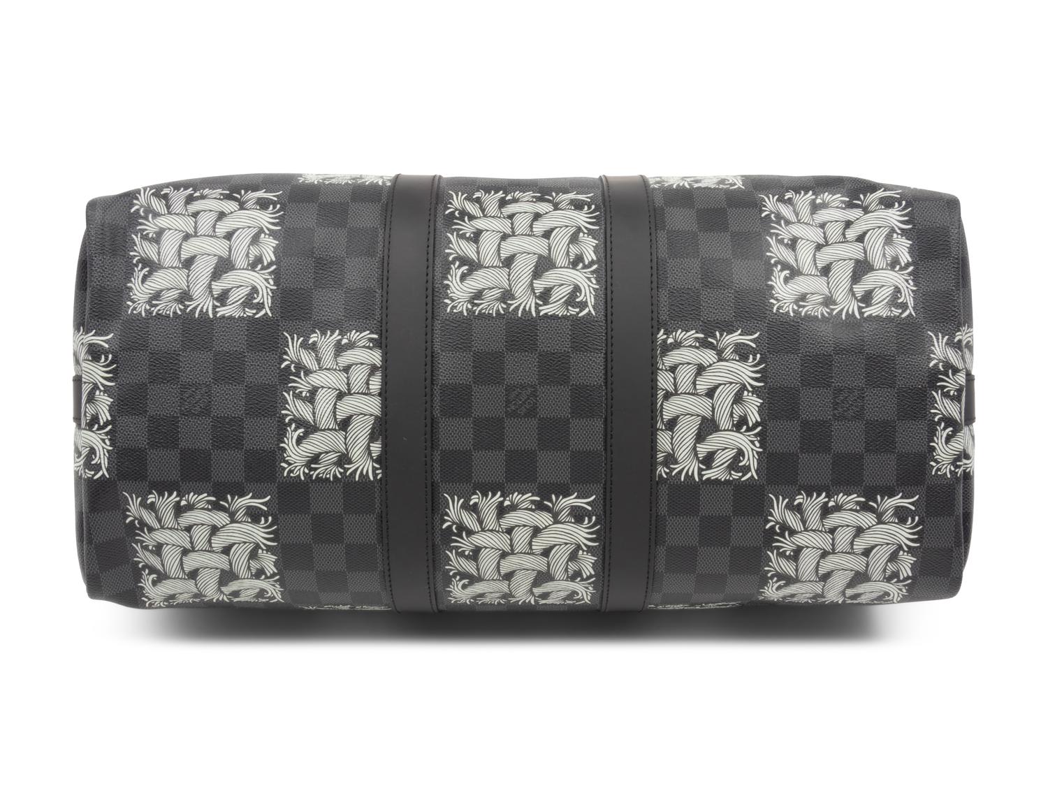 Louis Vuitton Limited Edition Keepall Bandoulière 45 in Damier Graphite, Rope, Christopher Nemeth, Fall Winter 2015-2016