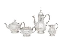 A Victorian Silver Four-Piece Tea Service