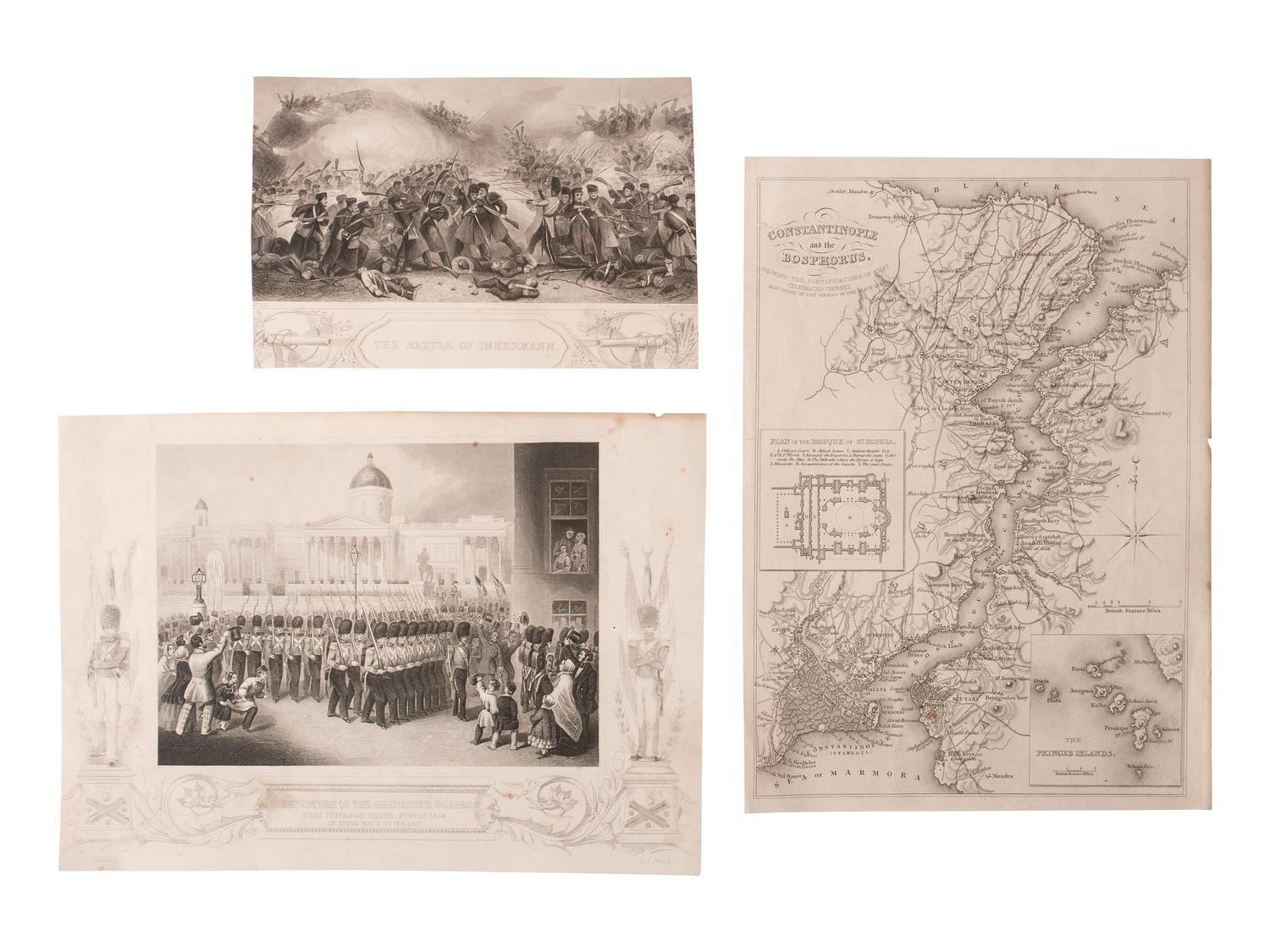 [CRIMEAN WAR]. Two letters from a British soldier during the Crimean War. "Balaklava," 1855.