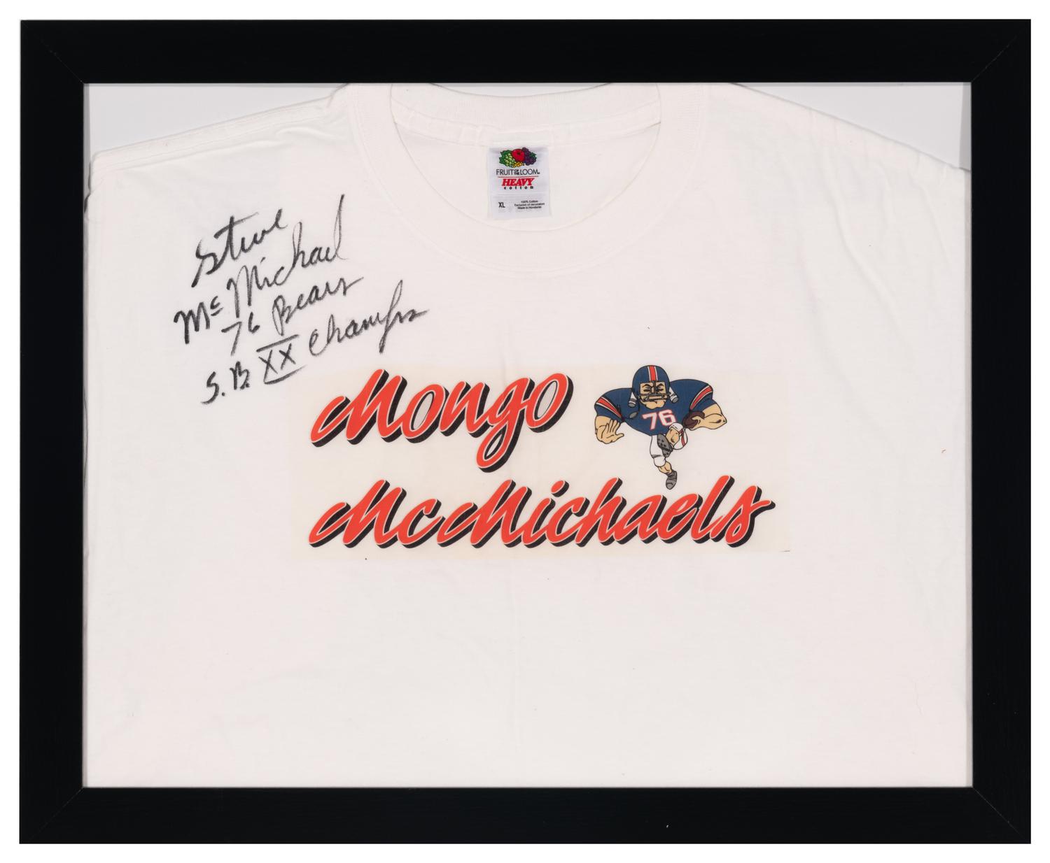 A Group Chicago Bears Hall of Famer Steve McMichael Signed and Inscribed Items Including One of Kind Piece from His Sports Bar