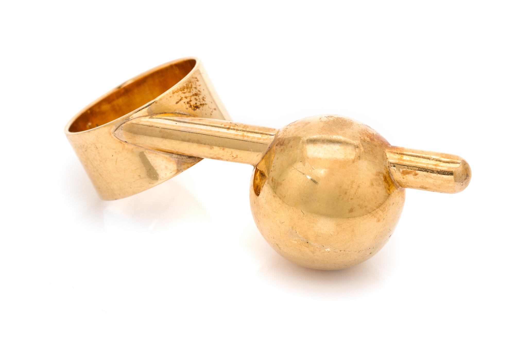 A Yellow Gold Sculptural Ring, 7.85 dwts.