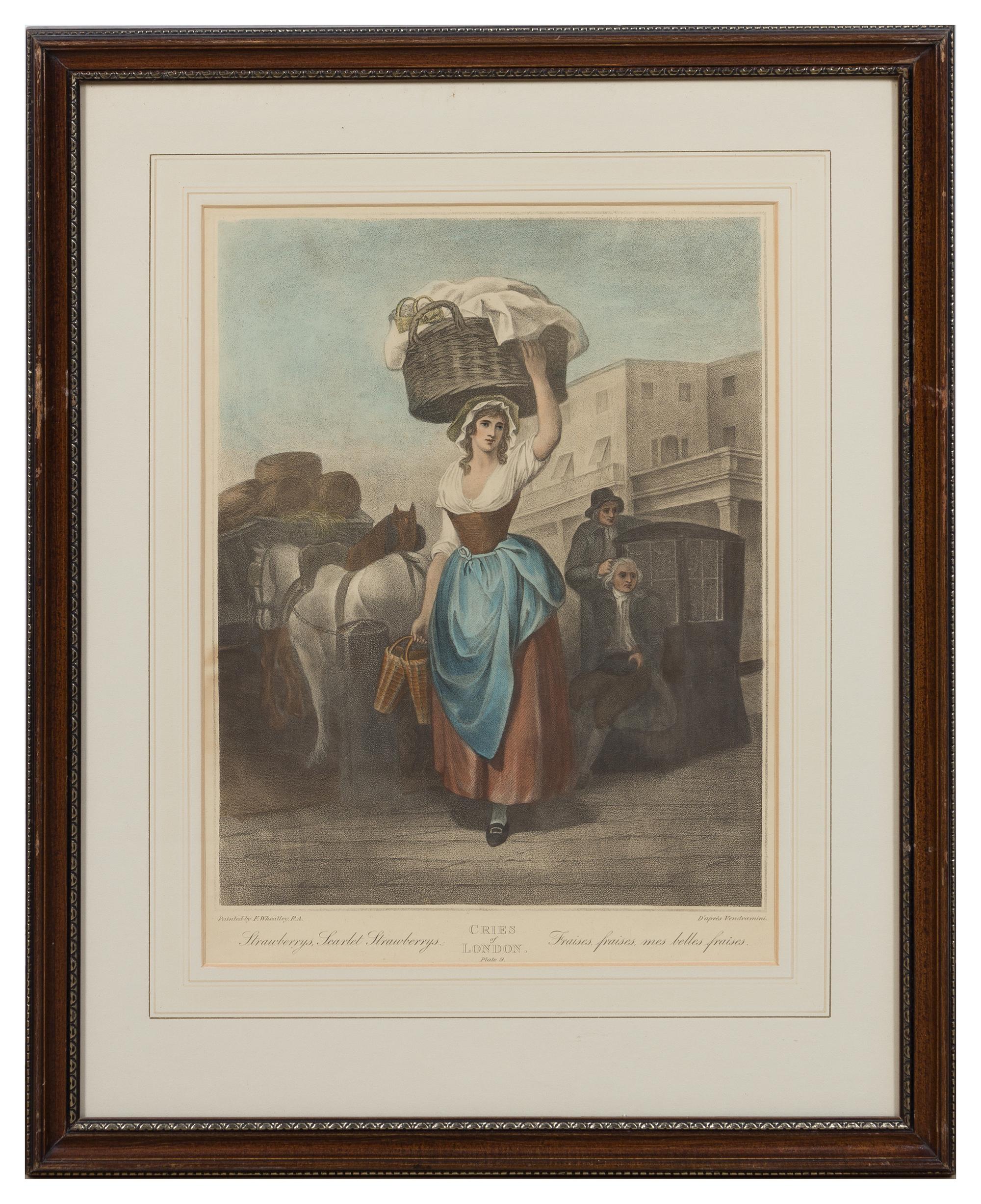 A Set of Thirteen English Mezzotint Engravings Height of tallest overall 23 inches.