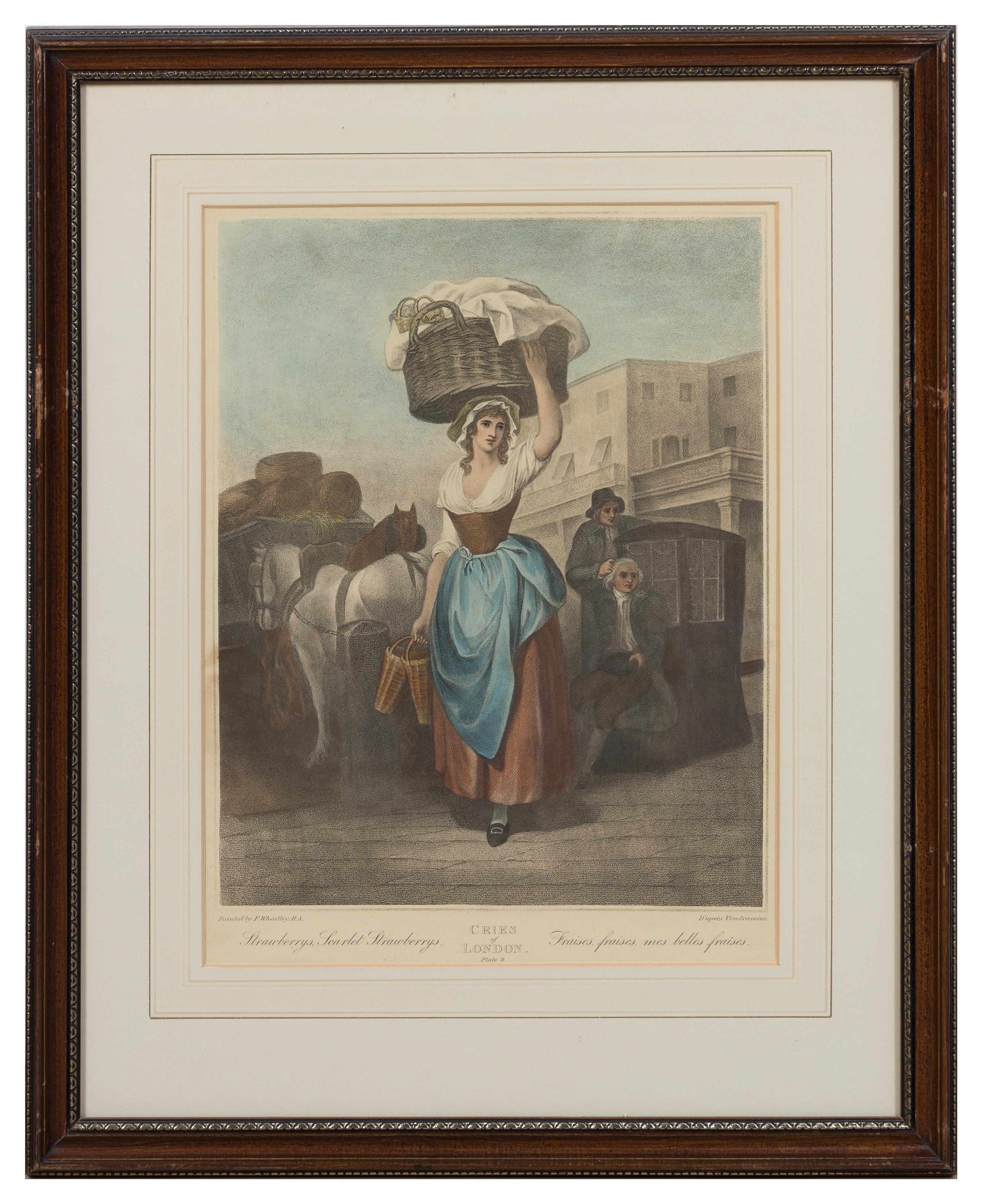 A Set of Thirteen English Mezzotint Engravings Height of tallest overall 23 inches.