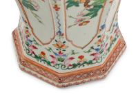 A Chinese Famille Rose Porcelain Octagonal Covered Vase — 19TH CENTURY