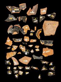 52 Attic and Etruscan Red-Figured Vase Fragments