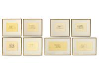 Group of 8 Architectural Drawings from The Crooks' House, 1976