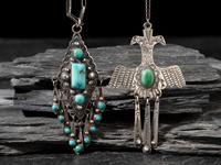 Navajo Silver and Turquoise Necklaces