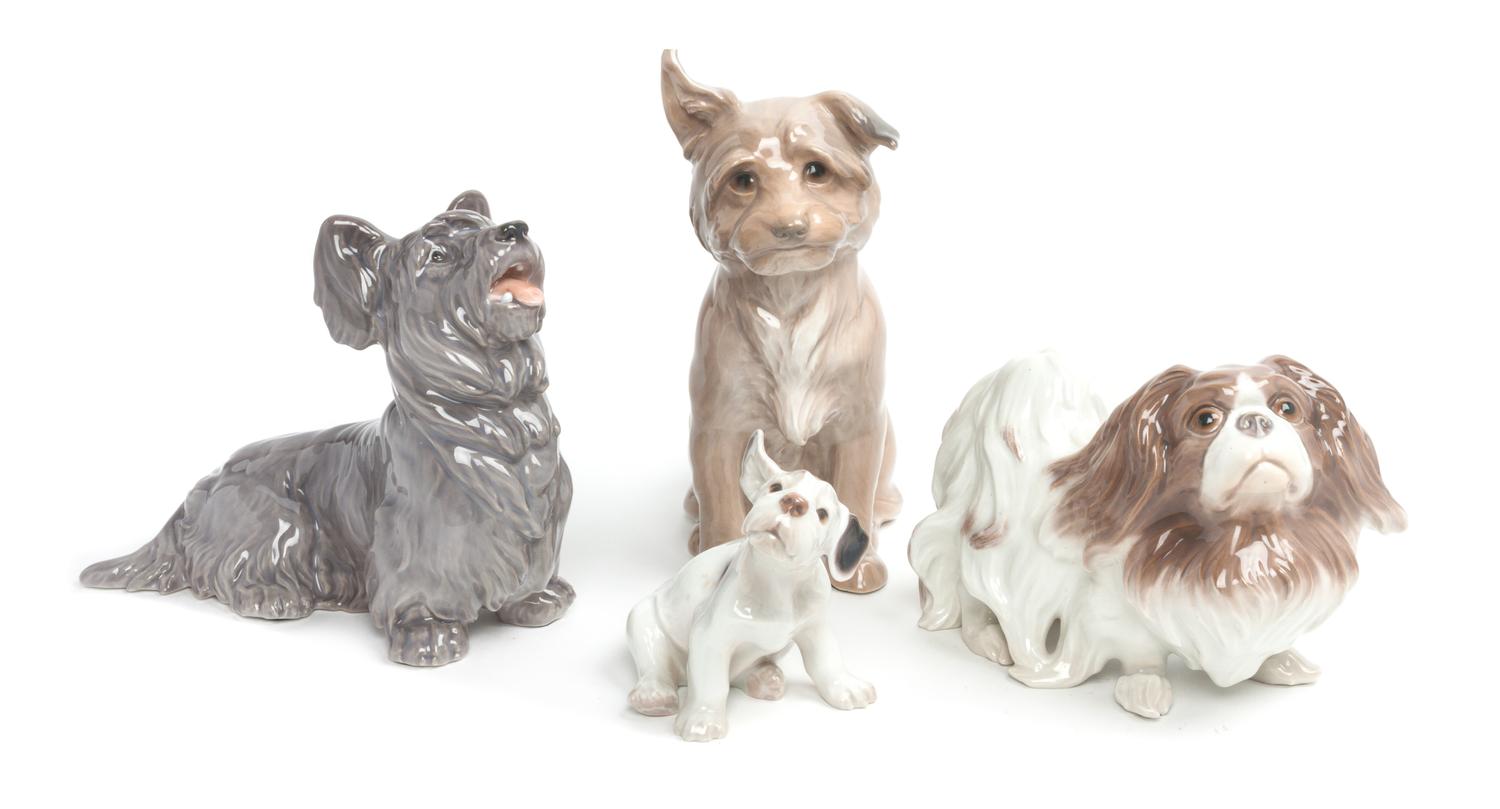 Four Bing & Grondahl Porcelain Figures Width of widest 7 inches. — 20TH CENTURY