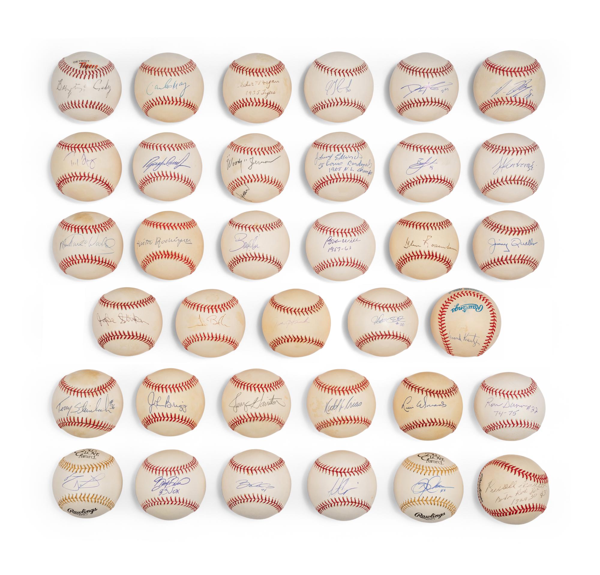 Bases Loaded Signed Autograph Baseball Group No. 31