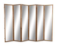 A Contemporary Mottled Mirrored Seven-Fold Floor Screen — 20TH CENTURY