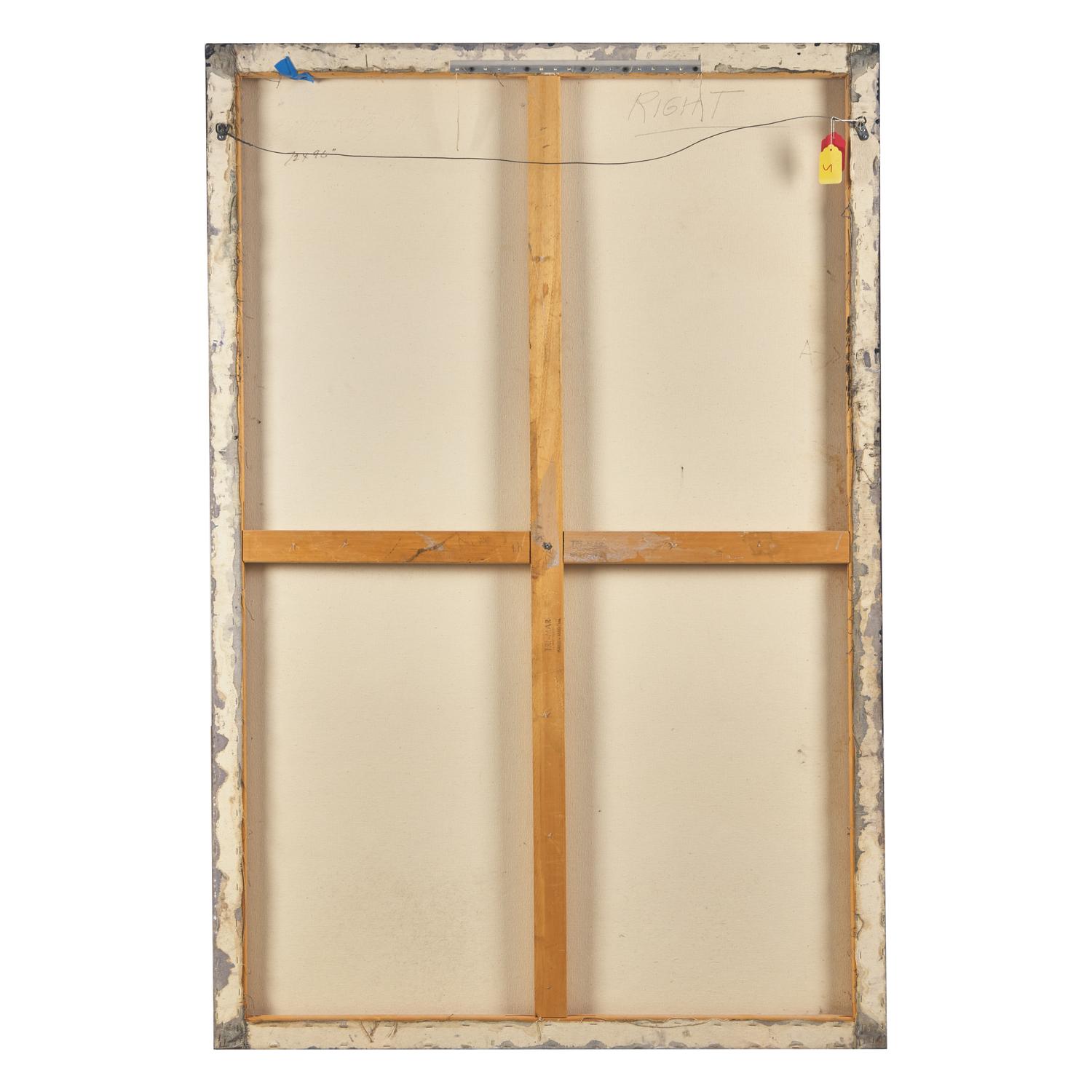 Elaine Kurtz (American, 1928-2003) — Alluvial Diptych with Obsidian , 1999