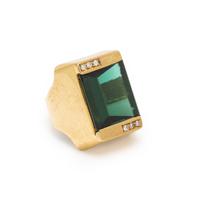 H. STERN, GREEN TOURMALINE AND GOLD RING