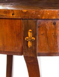 A Biedermeier Burlwood Side Table