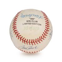 A 300 Win Club Signed Autograph Limited Edition Baseball - Eight Signatures (Beckett Authentication Services Letter),