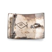 Silver and Lapis Belt Buckle