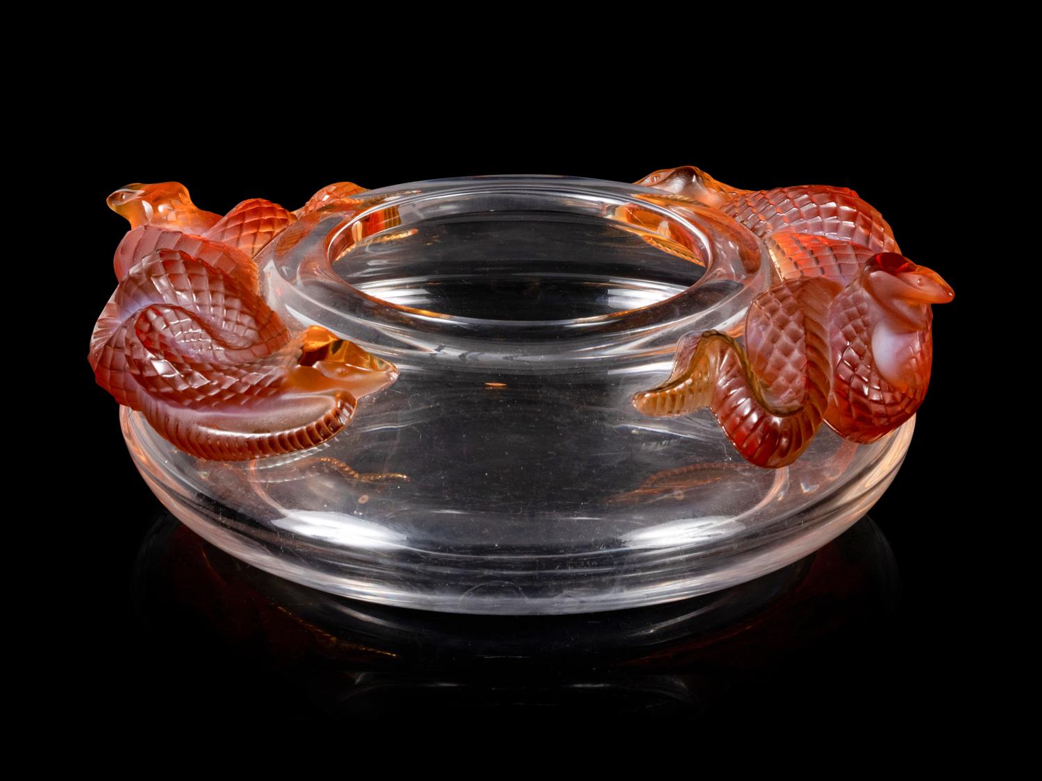 A Lalique Serpent Bowl