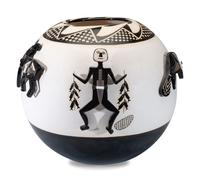 Ceramic Mimbres-Style Pottery Jar