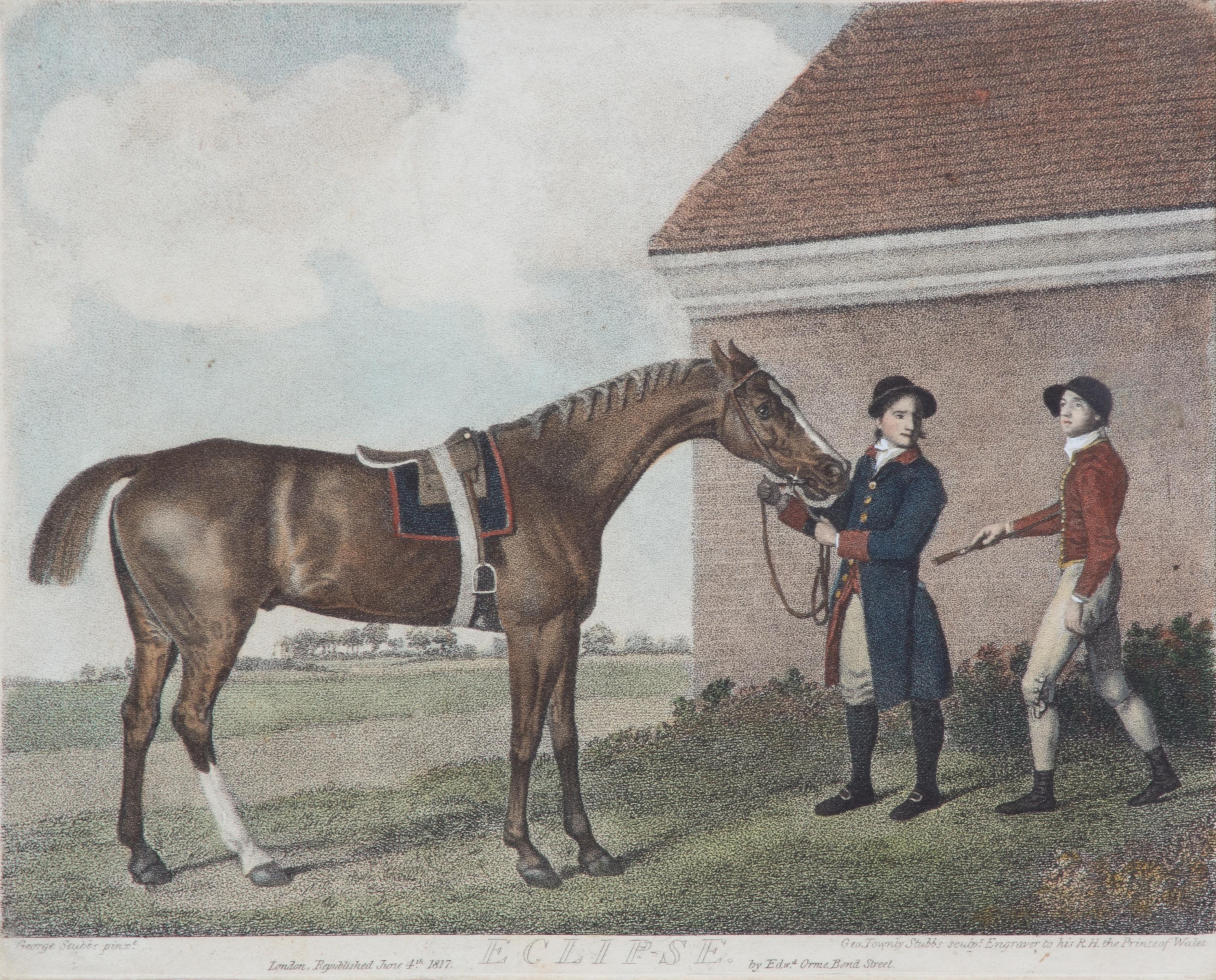 George STUBBS, after - George Townley STUBBS, engraver Image 8 x 11 inches. — Eclipse