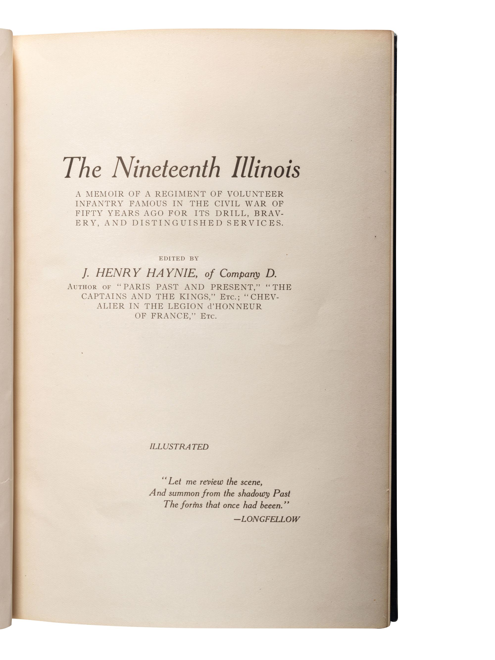 [CIVIL WAR - ILLINOIS]. A group of Illinois regimental histories, comprising:
