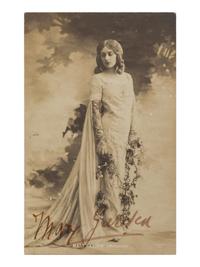 [20TH-CENTURY OPERA SINGERS]. A group of 6 photographs or photographic postcards of opera singers from the 1900s, most signed, comprising images of: