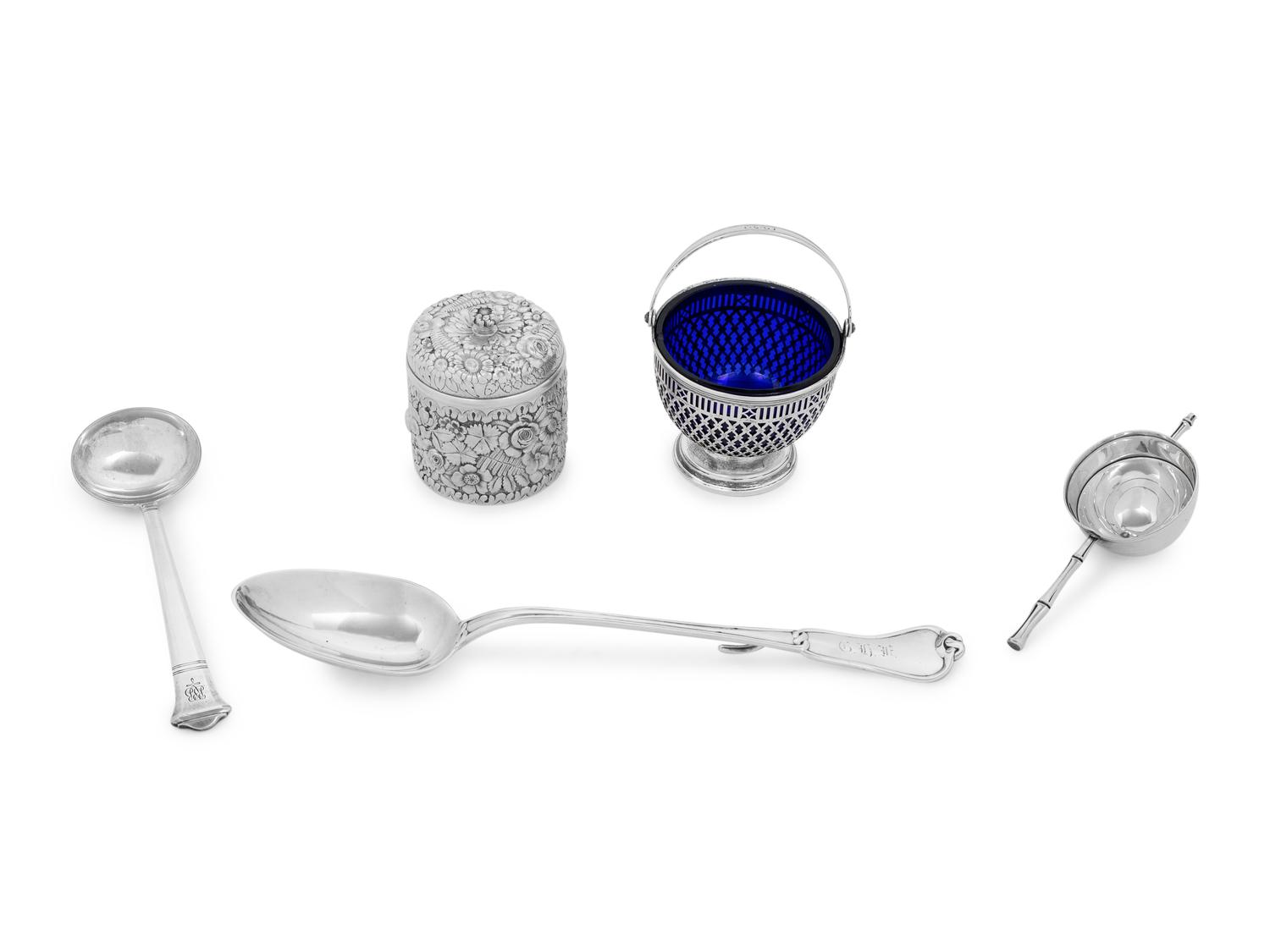A Collection of Five Tiffany and Co. Silver Table and Flatware Articles