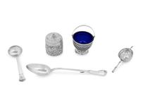 A Collection of Five Tiffany and Co. Silver Table and Flatware Articles