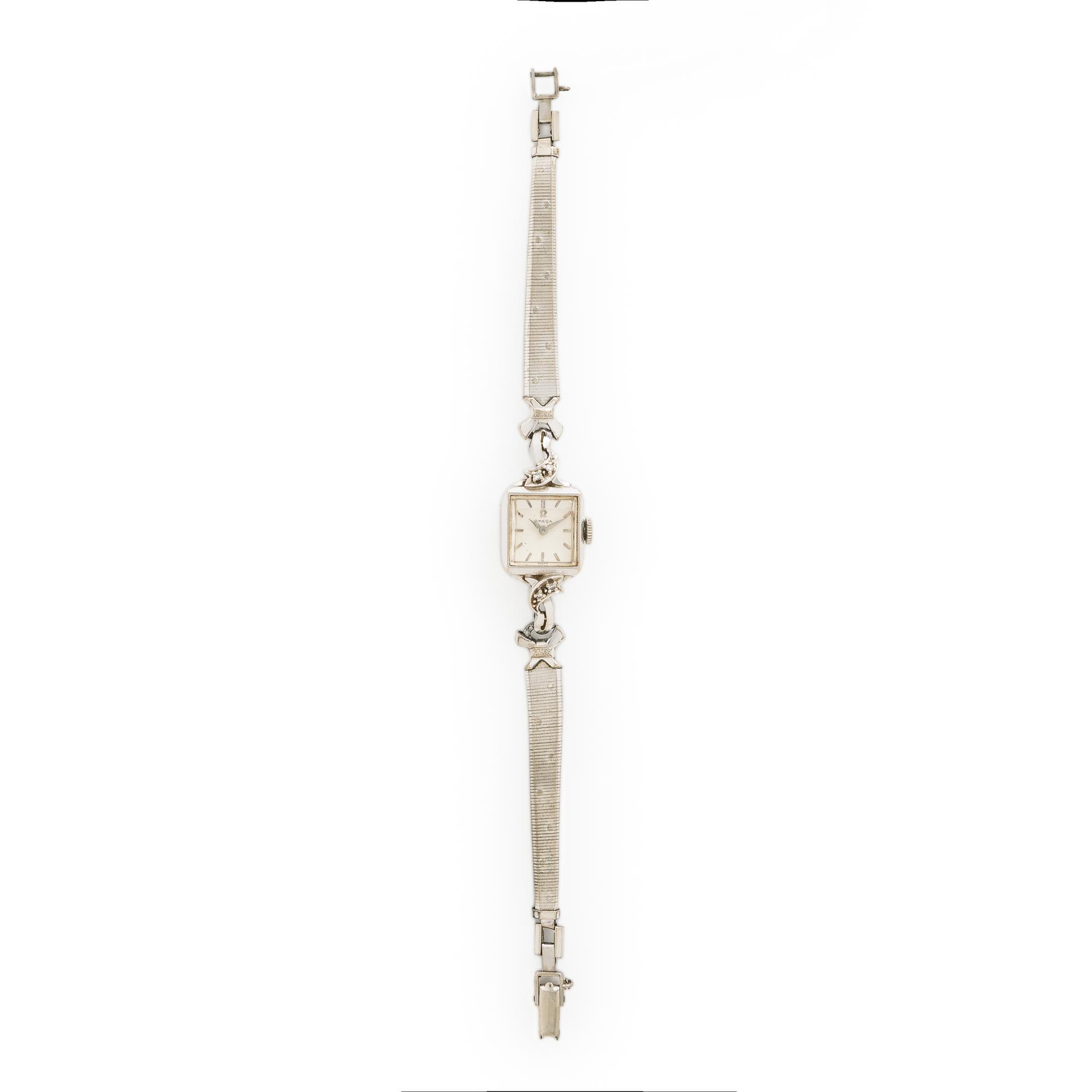 Omega, White Gold and Diamond Watch