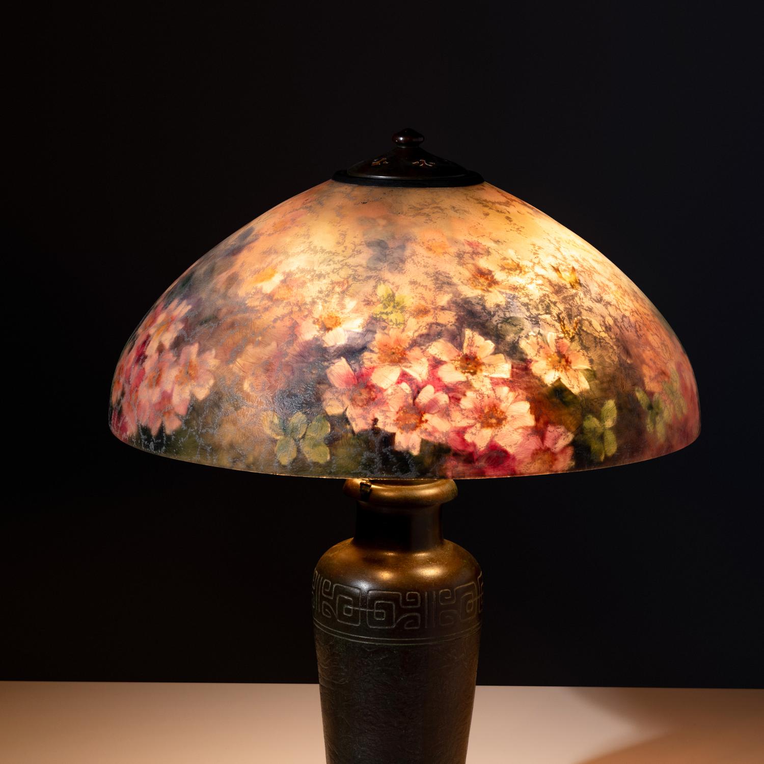 Rose Blossom table lamp, model #6688