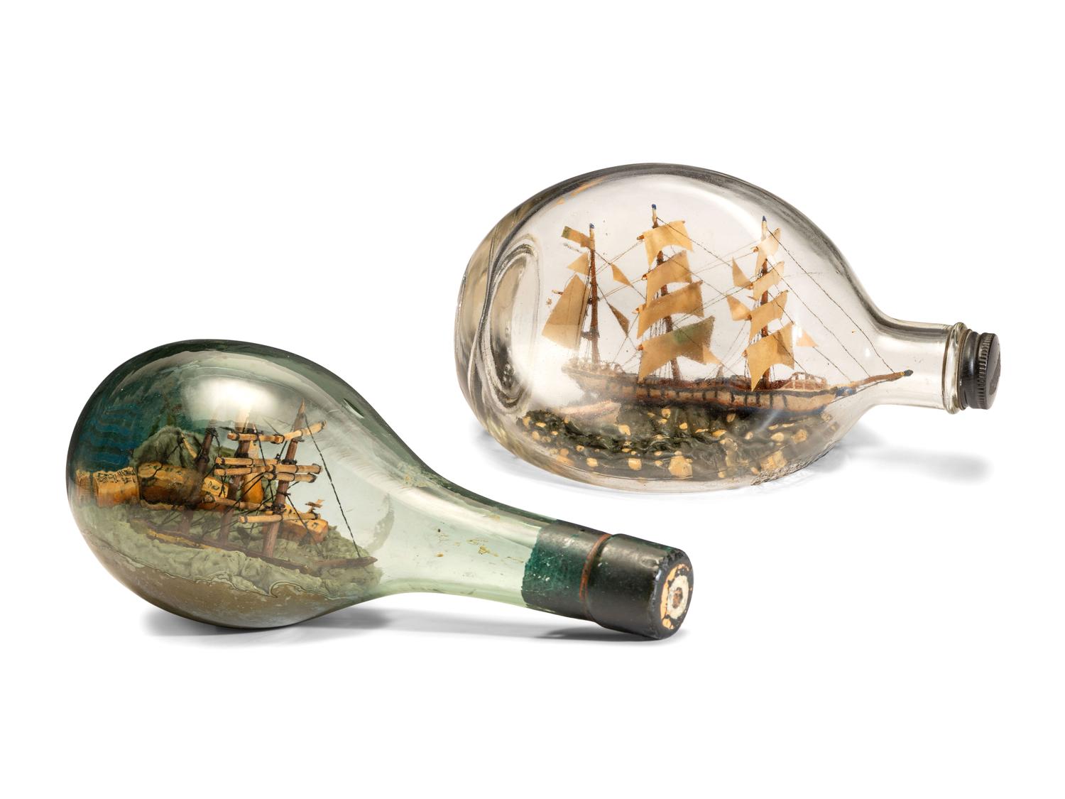 Three Miniature Ship Models