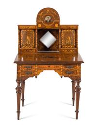 An Inlaid and Marquetry Writing Desk