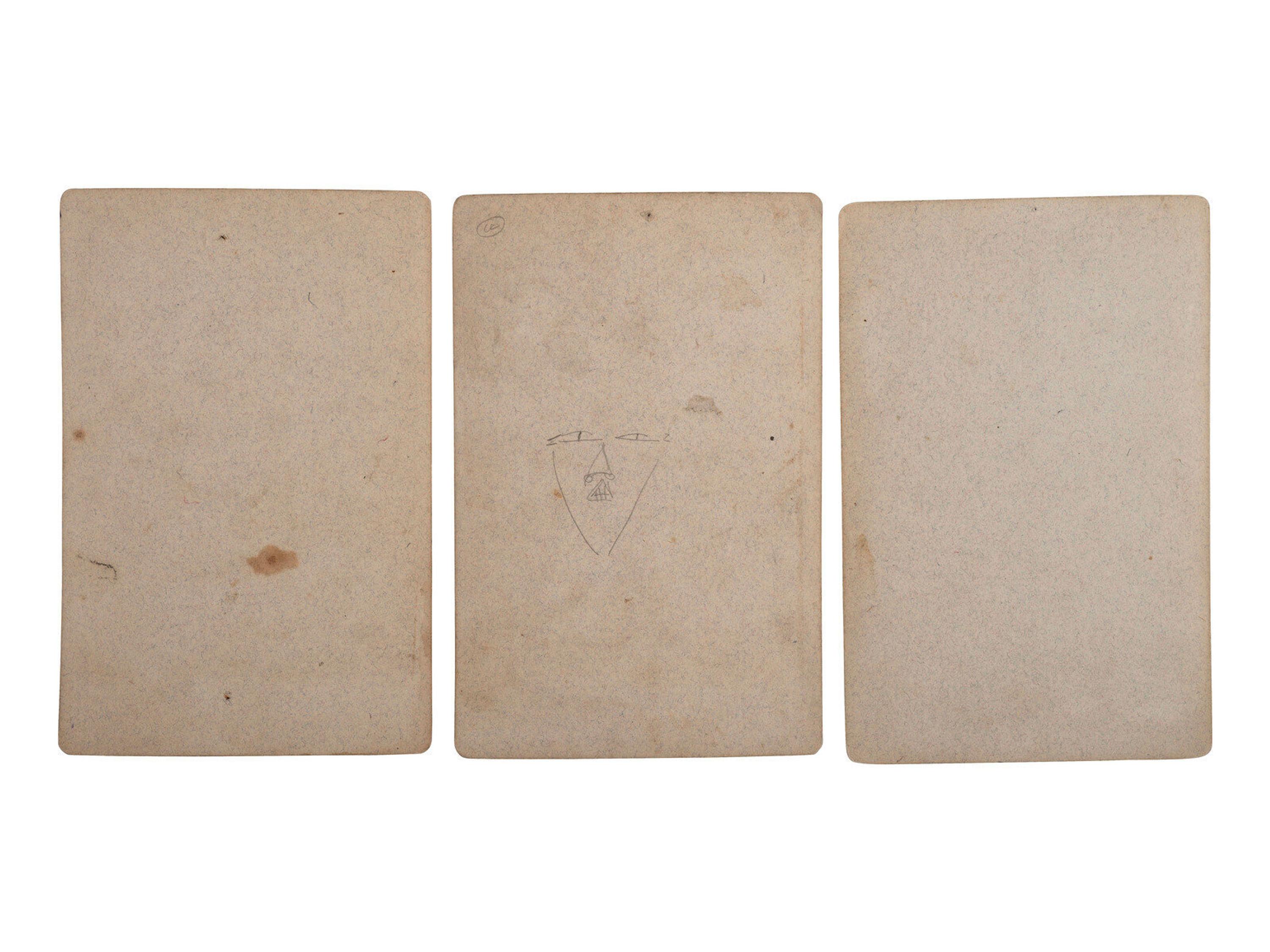 [Native Americans]. A group of 3 cabinet cards of Native American subjects from the Hayden Geological Survey, ca 1870s.
