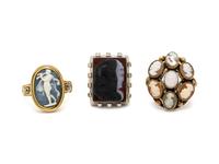 COLLECTION OF CAMEO RINGS