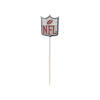 DIAMOND, GARNET, AND ENAMEL 'NFL' STICK PIN