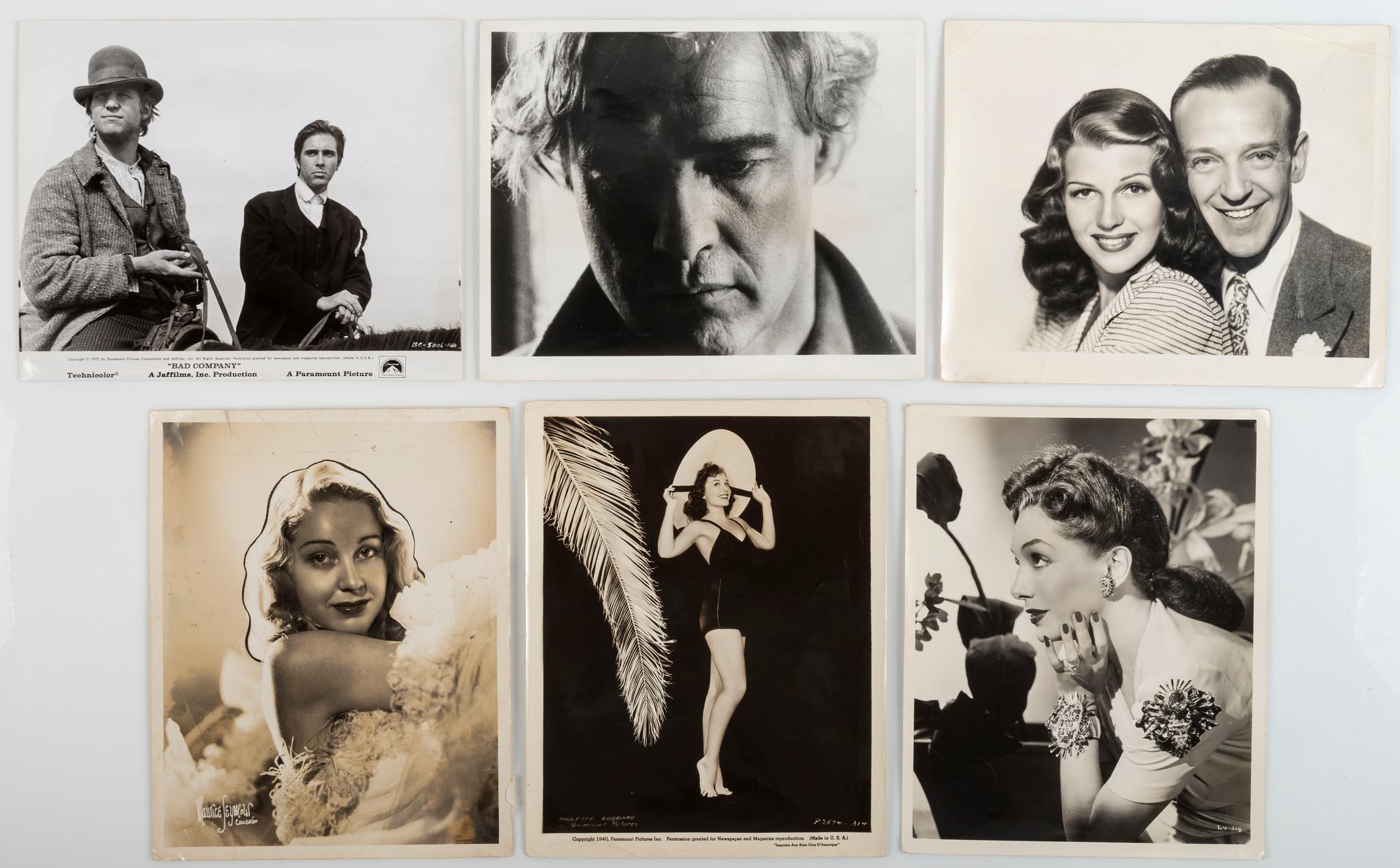[HOLLYWOOD]. A group of 85 promotional photographs featuring Hollywood stars and movie stills, comprising: