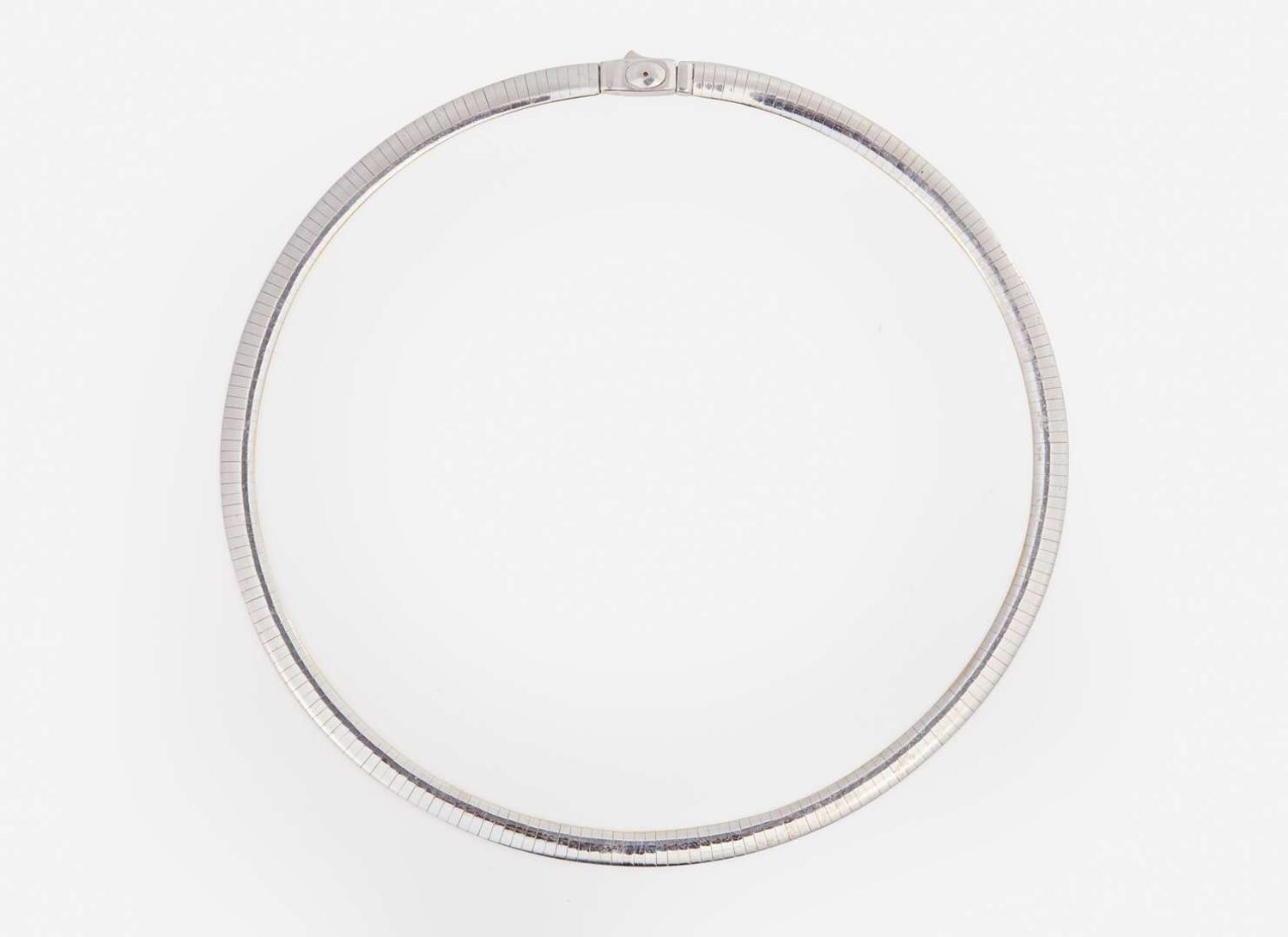 An Omega Necklace with Two Charms and A Diamond Ring