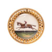 GOLD-FILLED AND ESSEX CRYSTAL PENDANT/BROOCH
