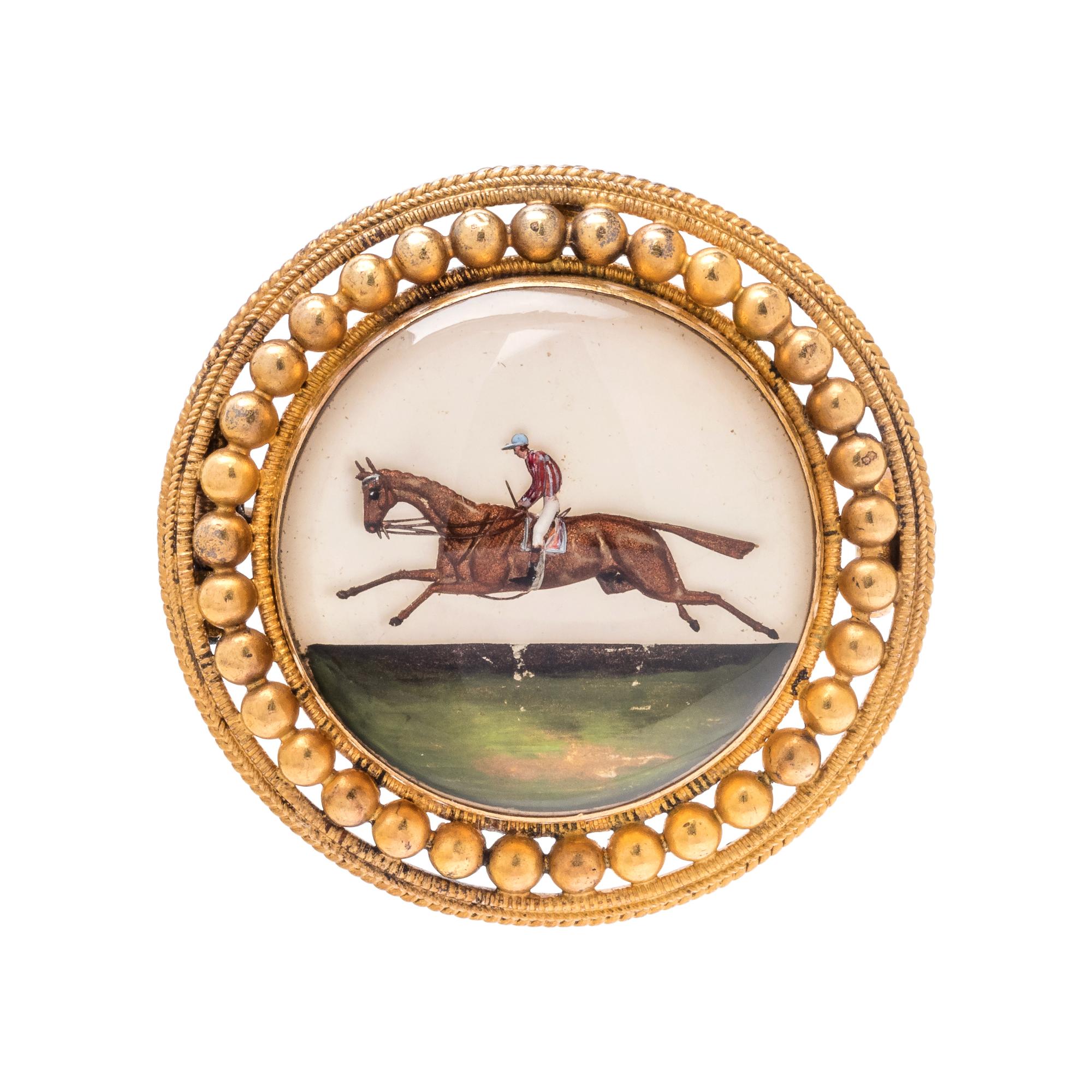 GOLD-FILLED AND ESSEX CRYSTAL PENDANT/BROOCH