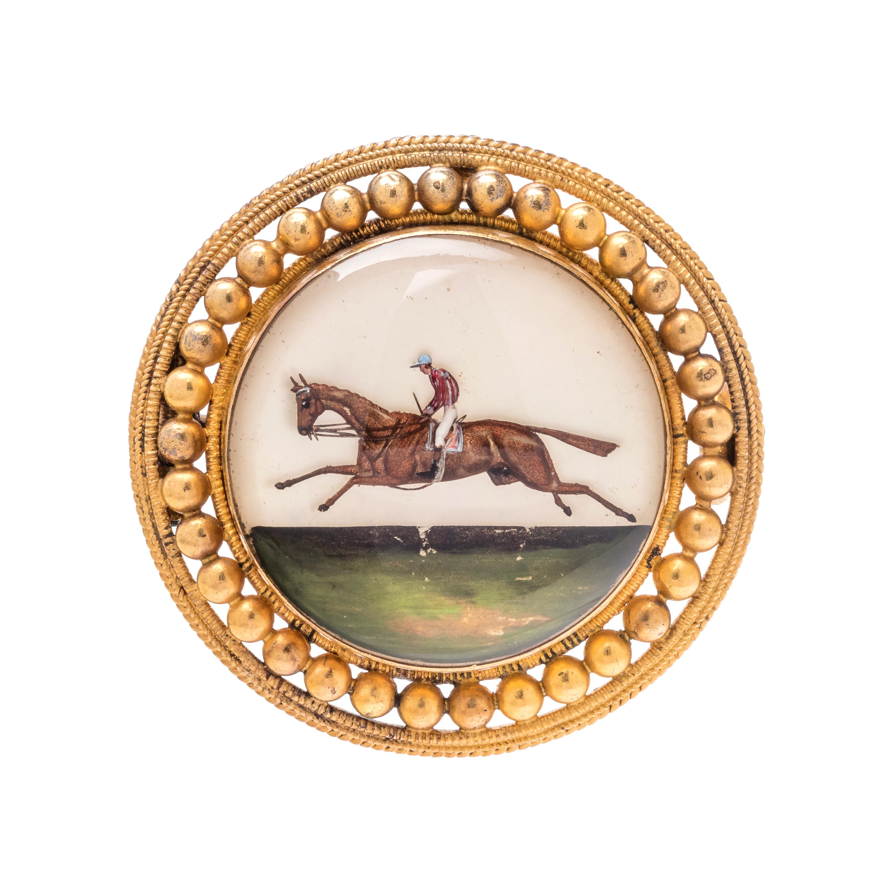 GOLD-FILLED AND ESSEX CRYSTAL PENDANT/BROOCH