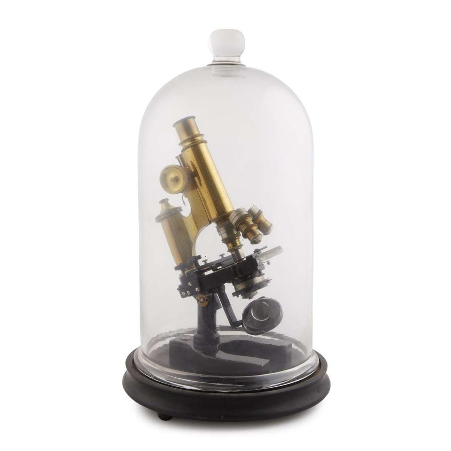 Brass compound monocular microscope Bausch & Lomb Optical Co., Rochester, NY, circa 1897