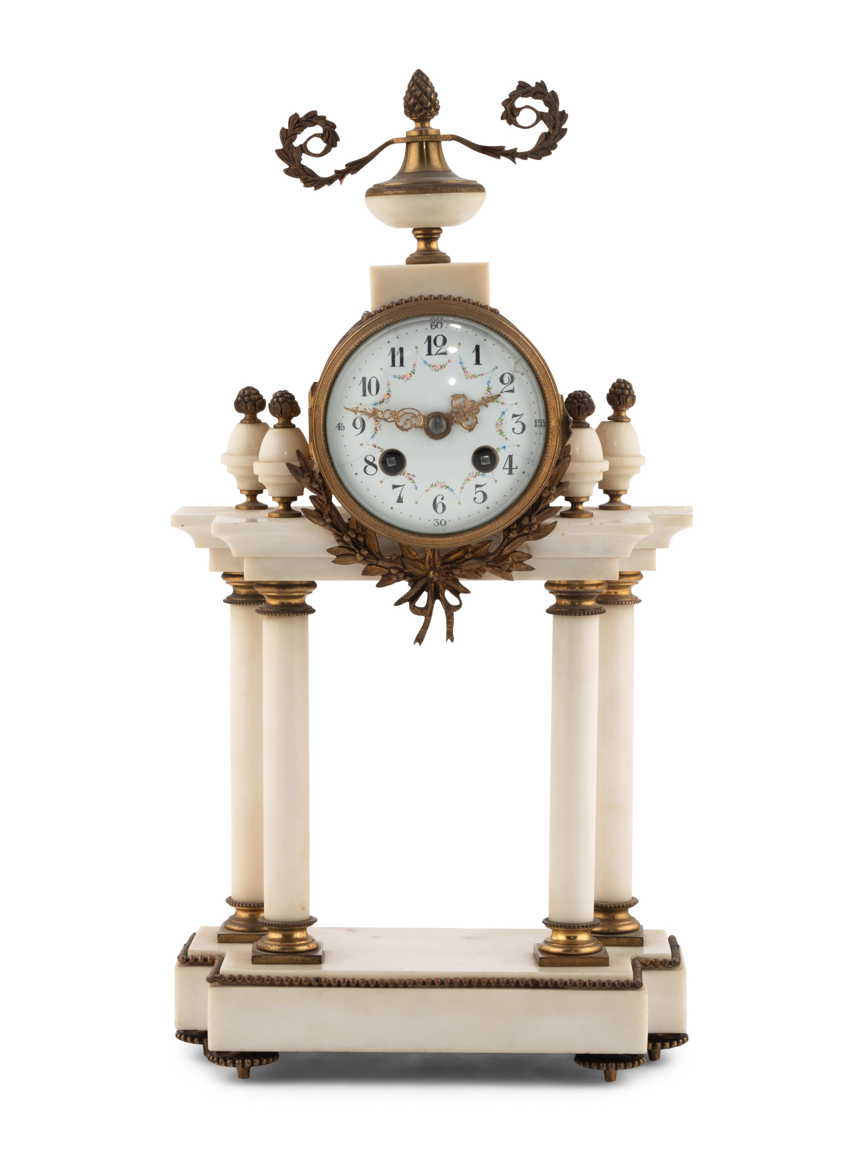 A Continental Marble Mantel Clock