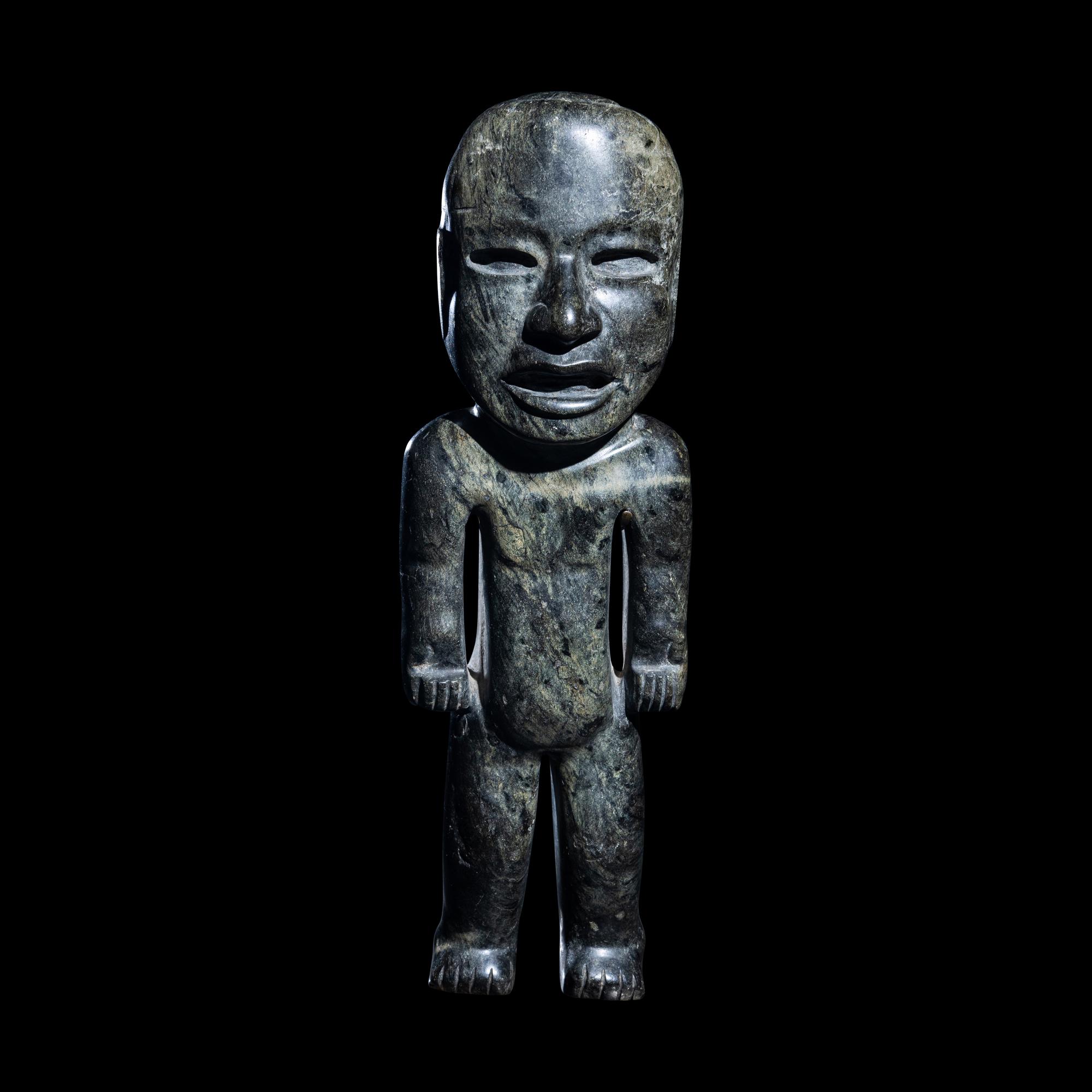 A Teotihuacan Serpentine Standing Figure