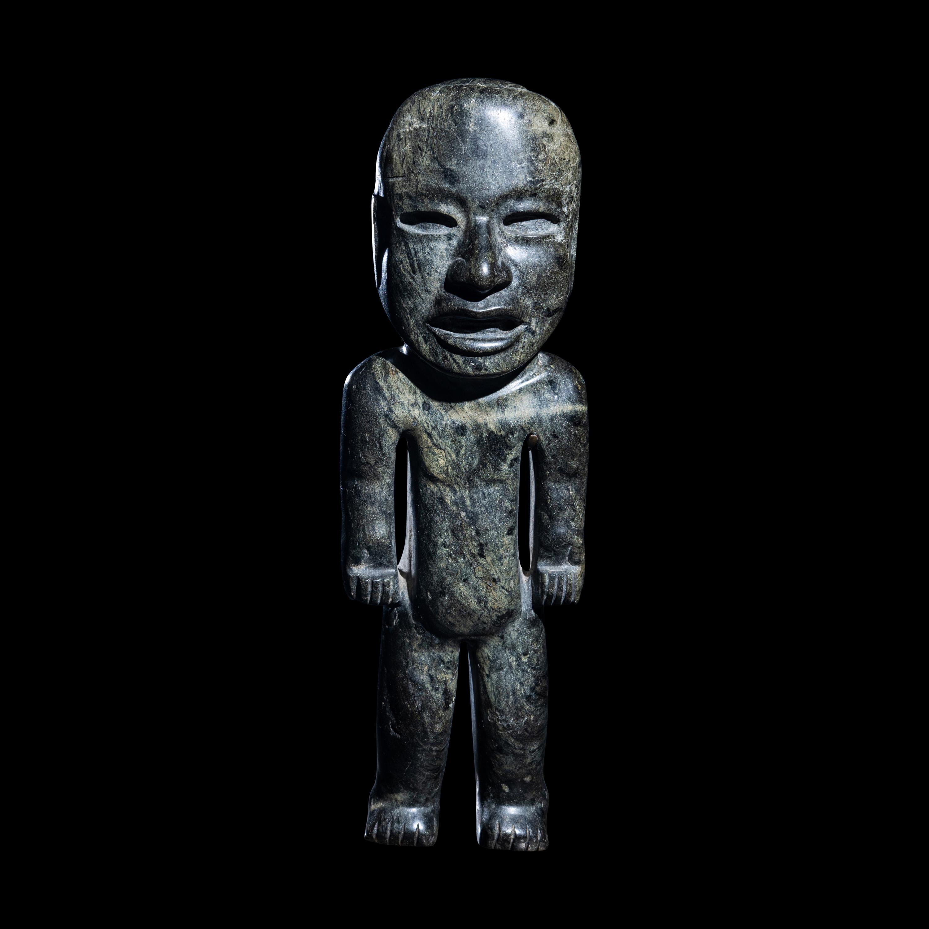 A Teotihuacan Serpentine Standing Figure
