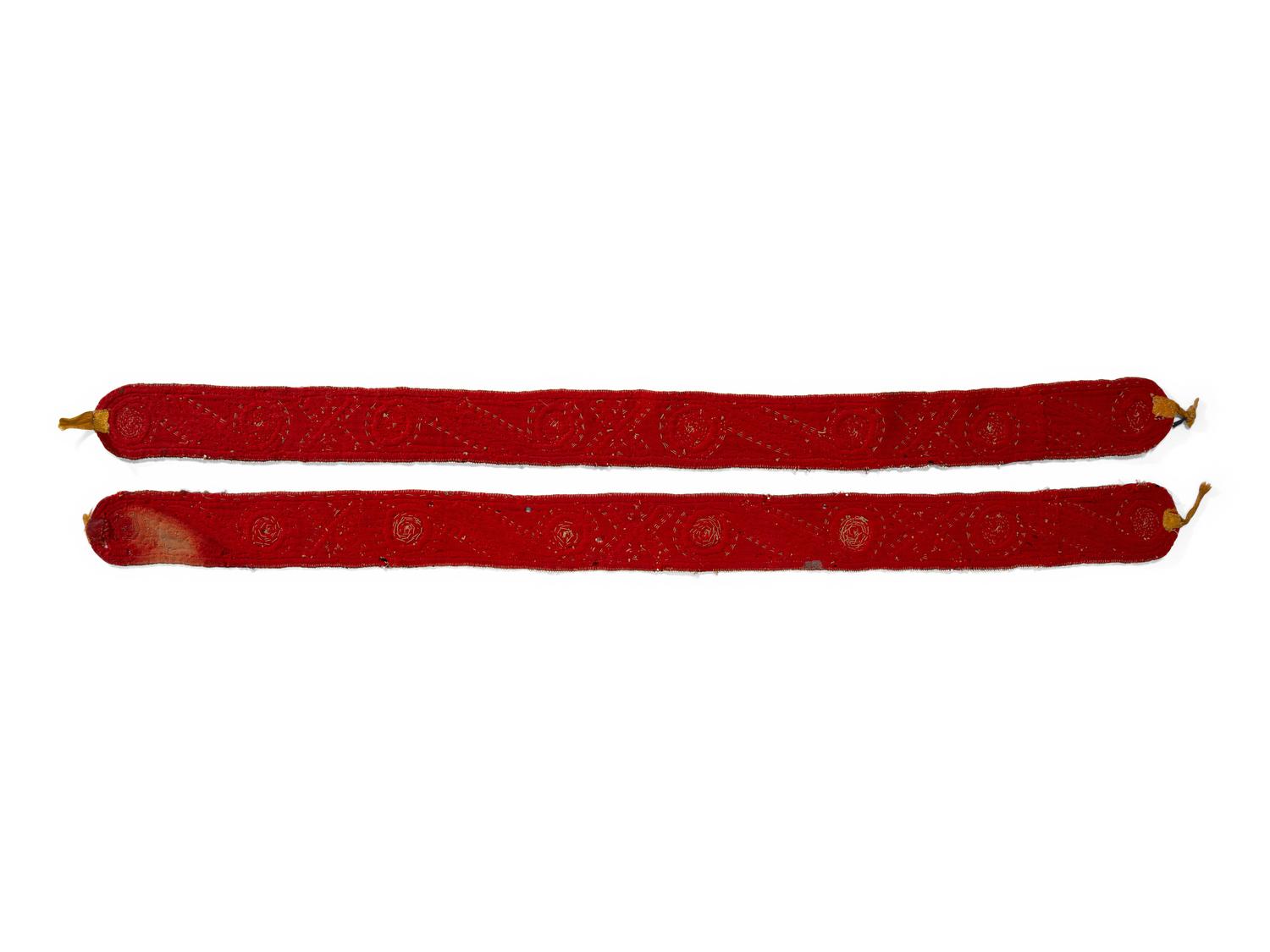 Choctaw Beaded Strips, Pair