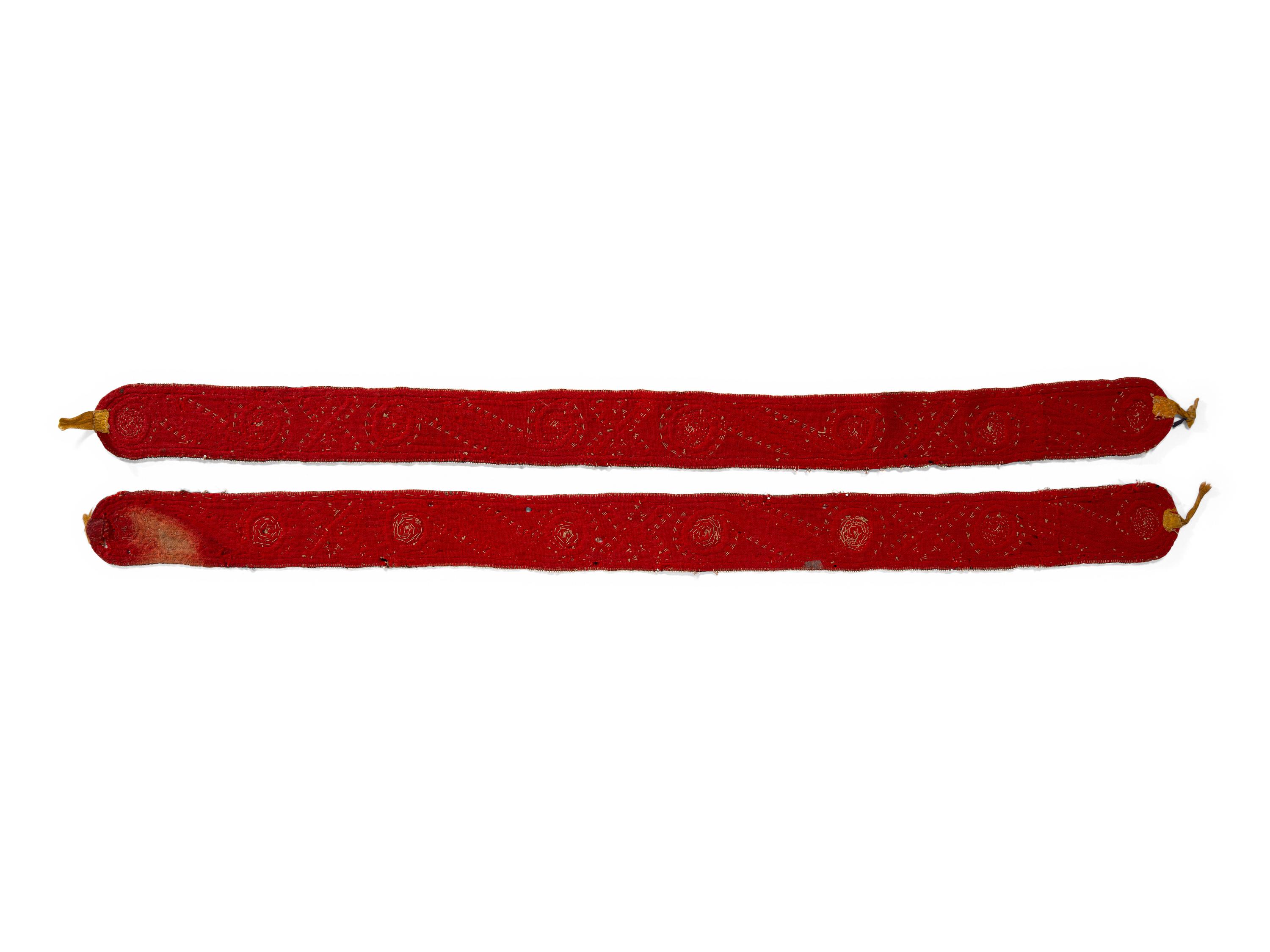Choctaw Beaded Strips, Pair