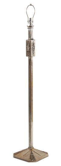 A French Art Deco Floor Lamp Height 72 inches (without shade).