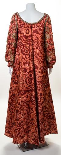 A Chester Weinberg Silk Geometric Print Caftan, No size.