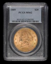 A United States 1889 Liberty Head $20 Gold Coin