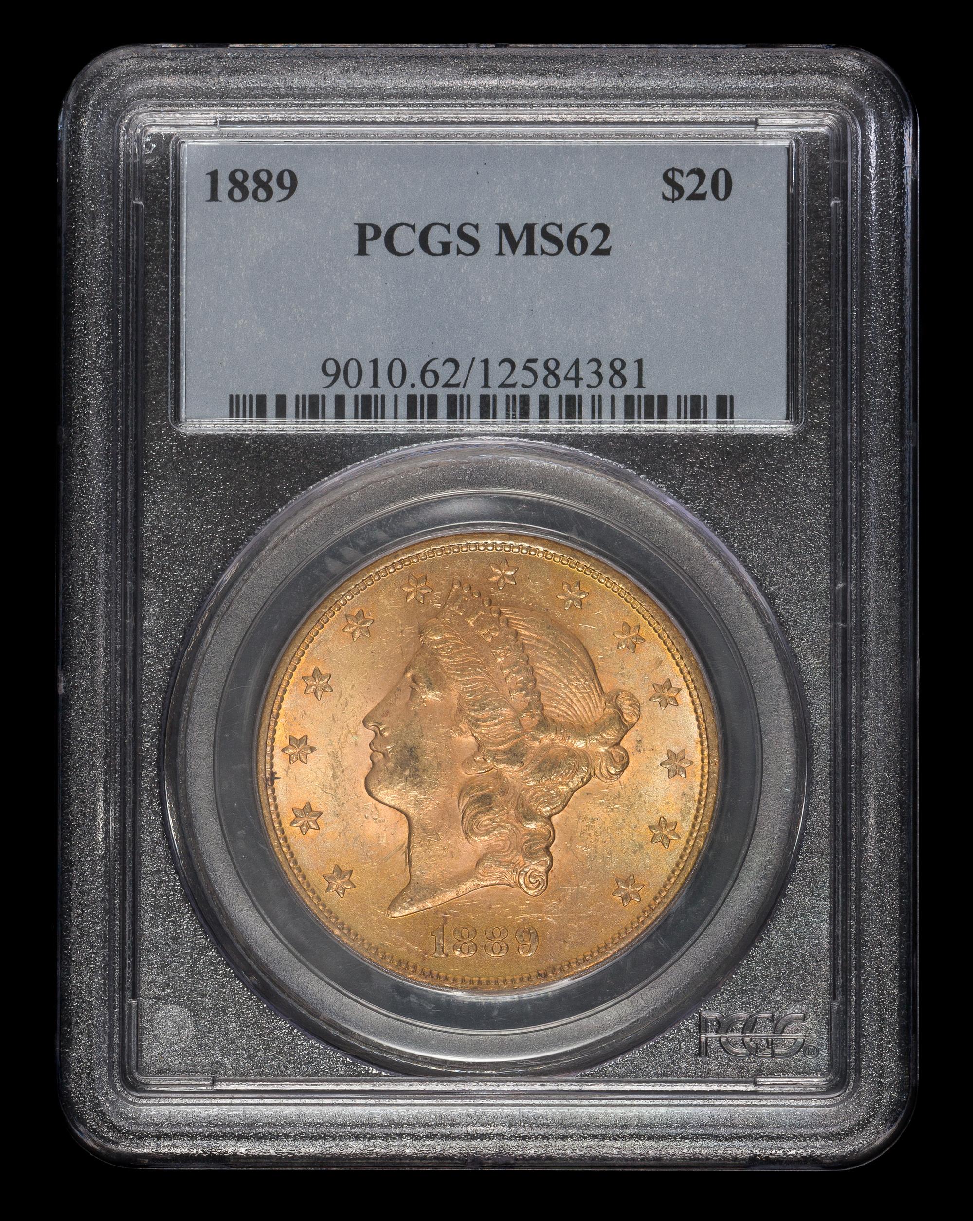 A United States 1889 Liberty Head $20 Gold Coin