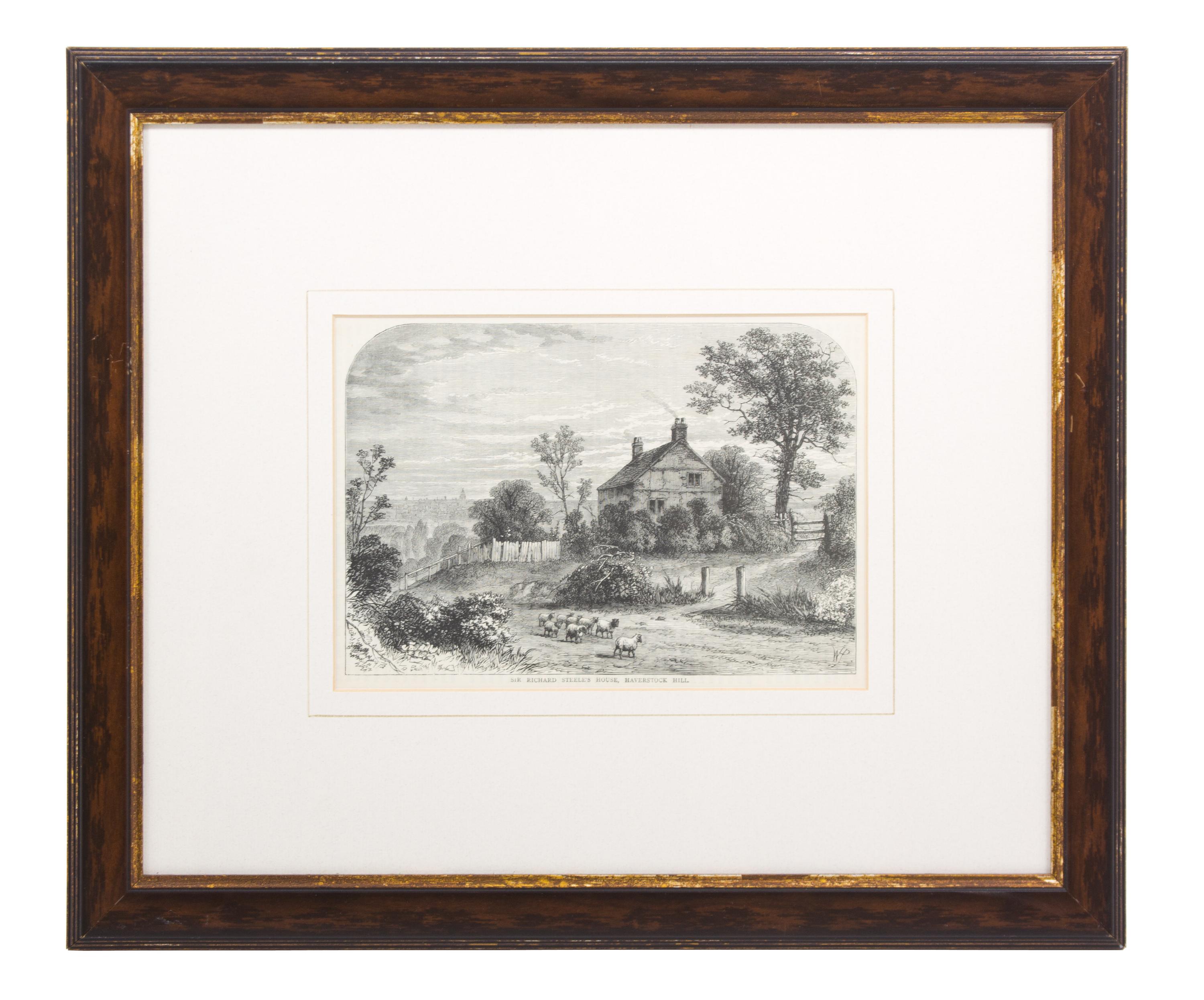 A Group of Ten Black and White Prints Sight size 6 x 8 1/2 inches — 19TH CENTURY