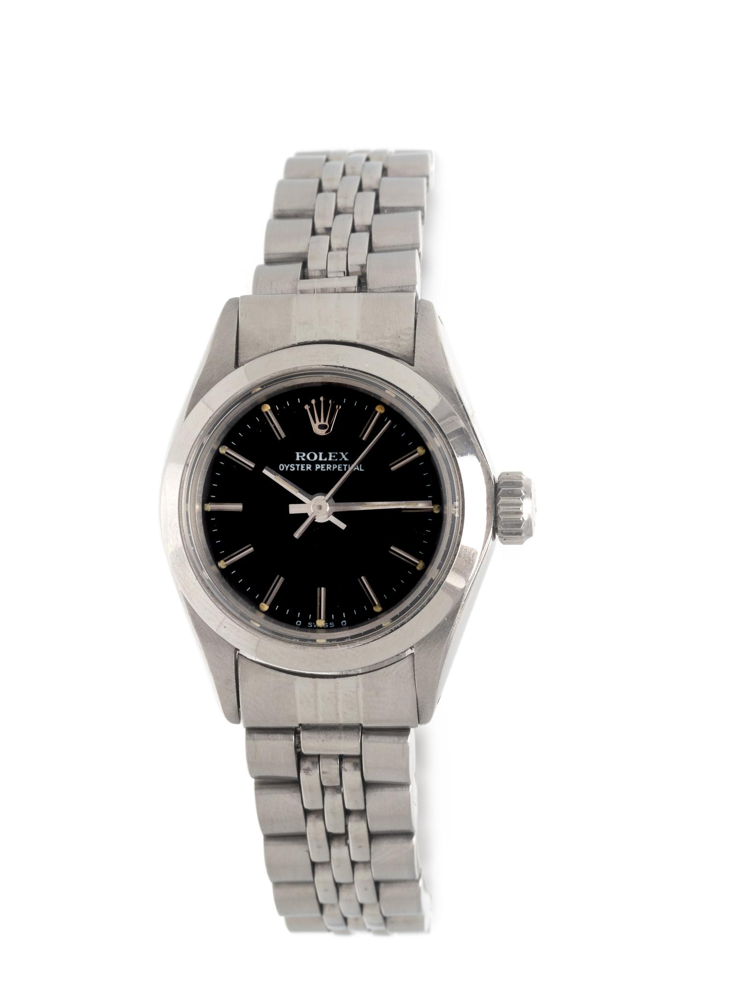ROLEX, REF. 6718 STAINLESS STEEL 'OYSTER PERPETUAL' WRISTWATCH, CIRCA 1973